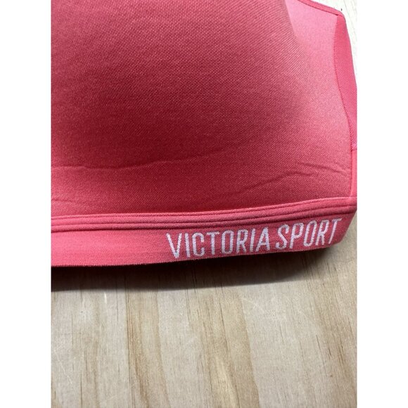 Victoria Secret Sports Bra 38DDD Neon Orange Padded Full Coverage Razor Back - Picture 2 of 6